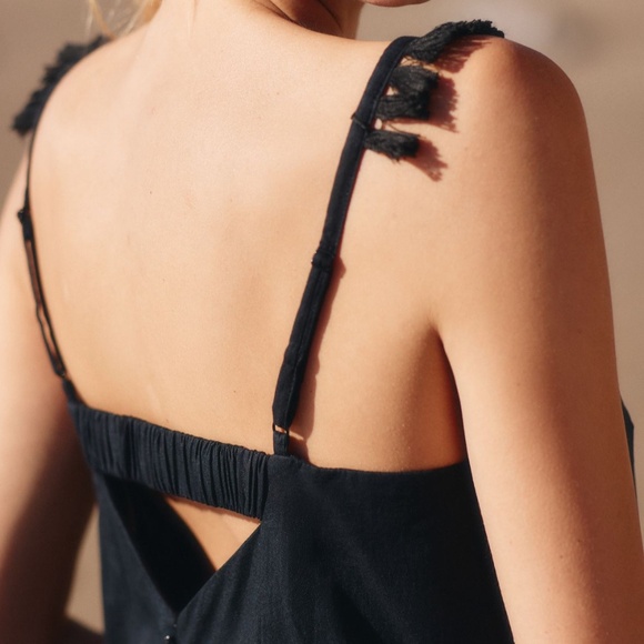 Mini palm fringe dress - Picture 2 of 5